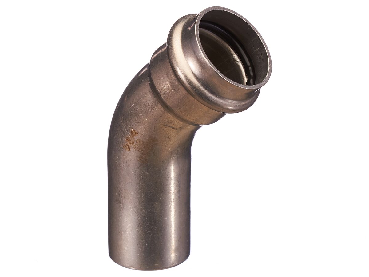 reece B-Press Stainless Steel Elbow Plain End 45 Degree x 28mm