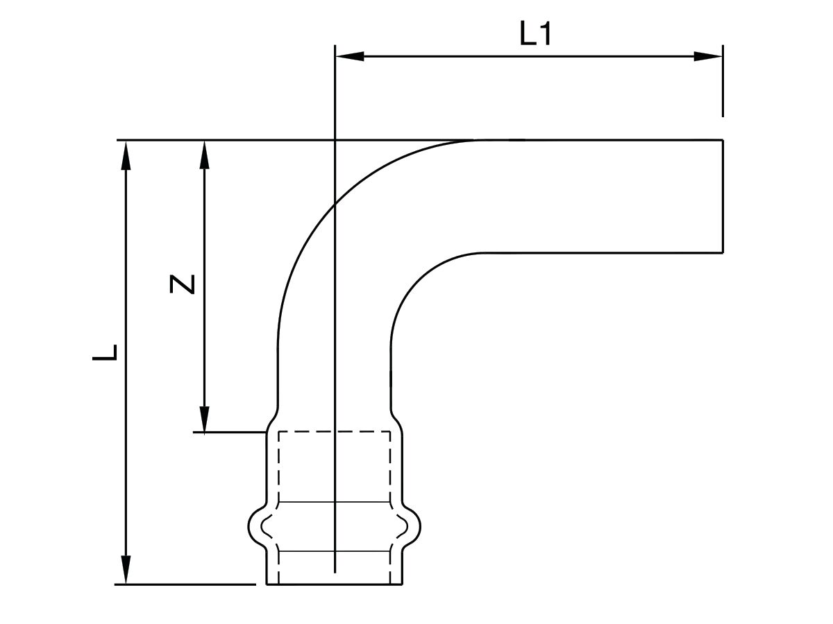 Reece B-Press Stainless Steel Elbow Plain End 90 Degree X 15mm