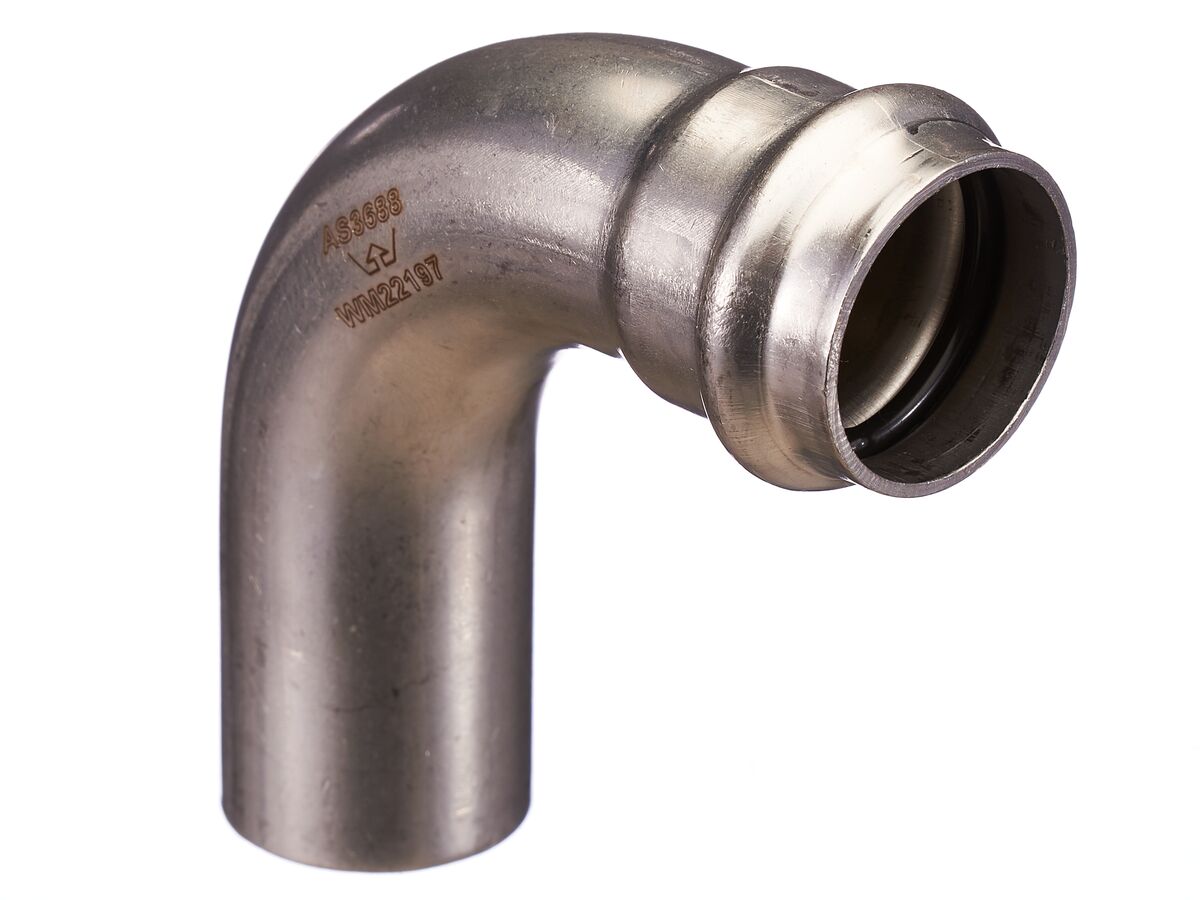 reece B-Press Stainless Steel Elbow Plain End 90 Degree x 28mm