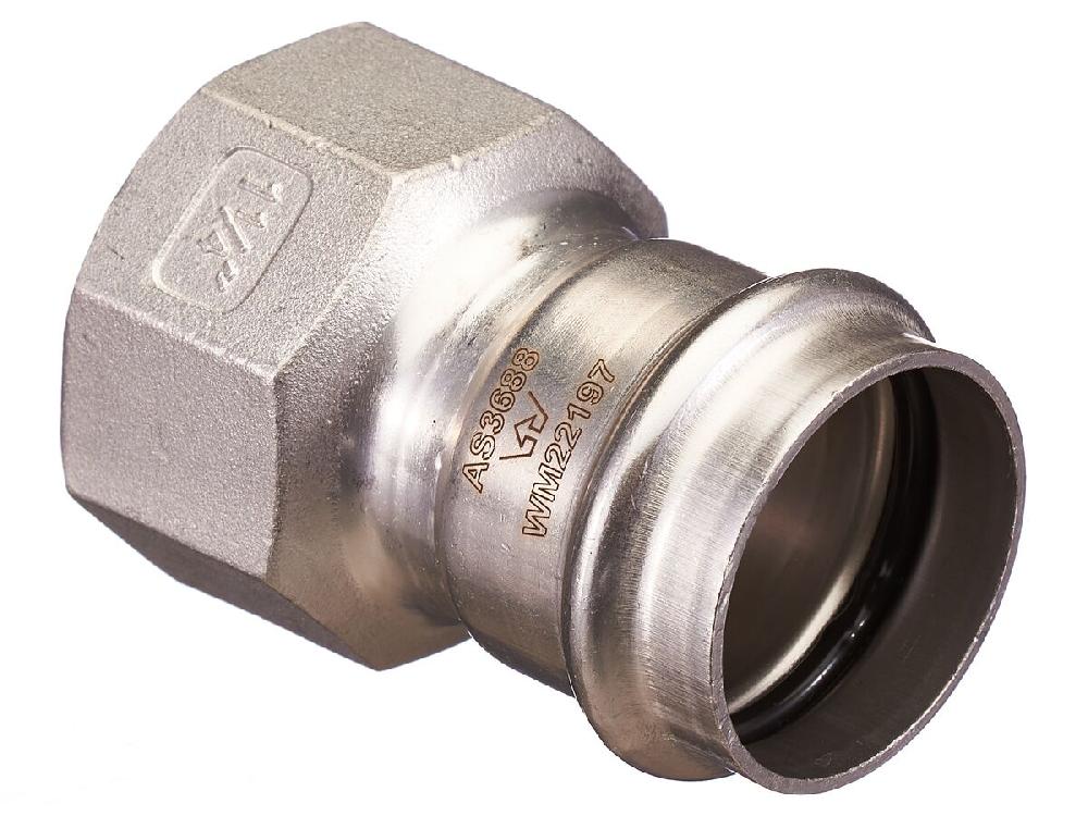 reece B-Press Stainless Steel Female Straight Connector 35mm x 32mm