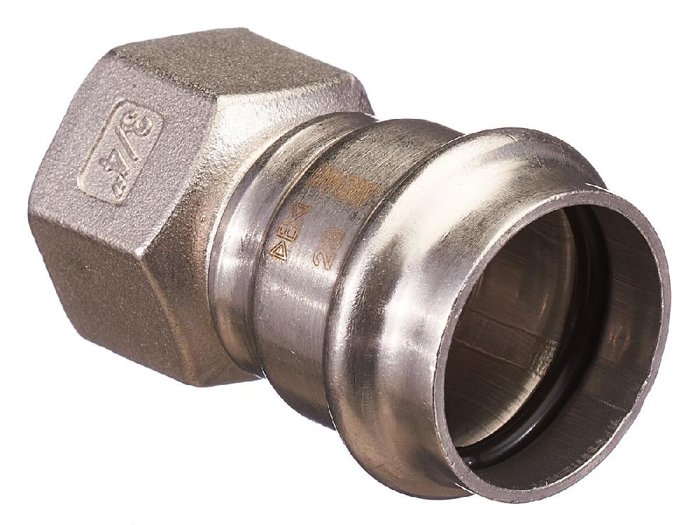 reece B-Press Stainless Steel Female Straight Connector 28mm x 20mm