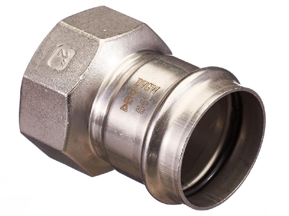 reece B-Press Stainless Steel Female Straight Connector 54mm x 50mm