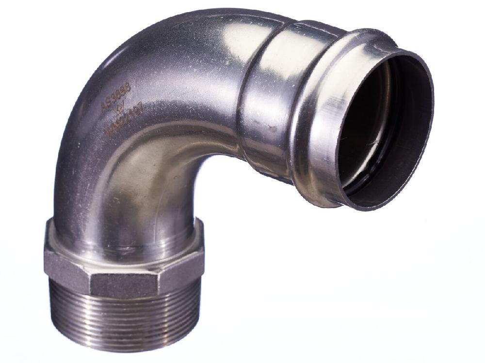 reece B-Press Stainless Steel Male Elbow 90 Degree 54mm x 50mm