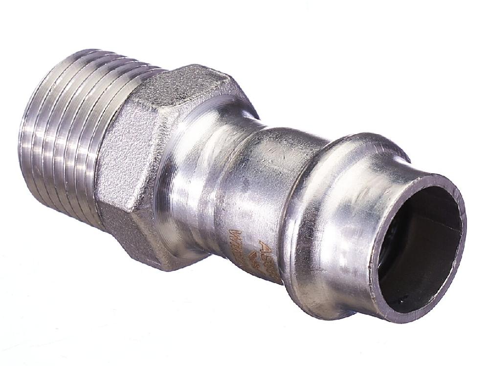 reece B-Press Stainless Steel Male Straight Connector 15mm x 15mm