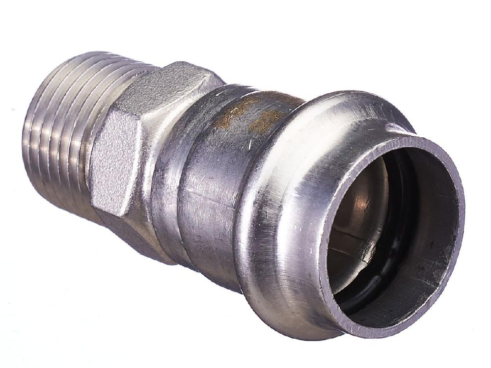 reece B-Press Stainless Steel Male Straight Connector 22mm x 15mm
