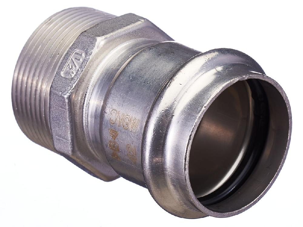 reece B-Press Stainless Steel Male Straight Connector 42mm x 40mm