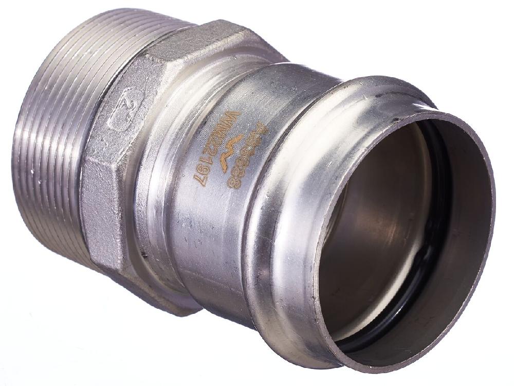 reece B-Press Stainless Steel Male Straight Connector 54mm x 50mm