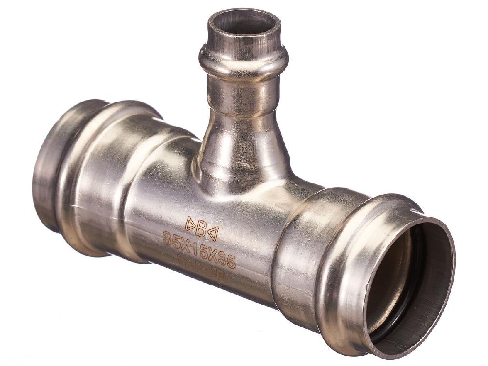 reece B-Press Stainless Steel Reducing Tee 35mm x (15mm) x 35mm
