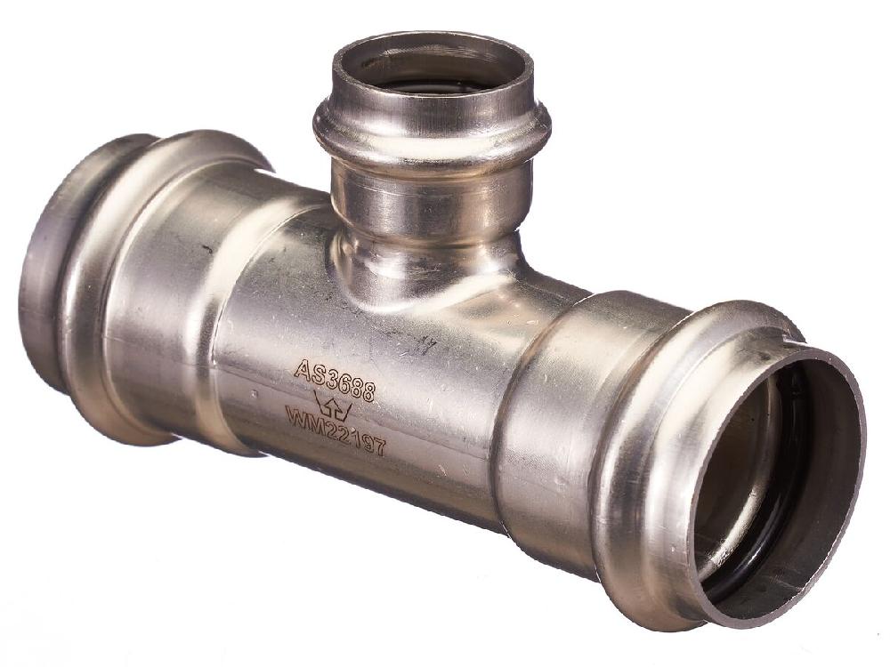 reece B-Press Stainless Steel Reducing Tee 42mm x (28mm) x 42mm