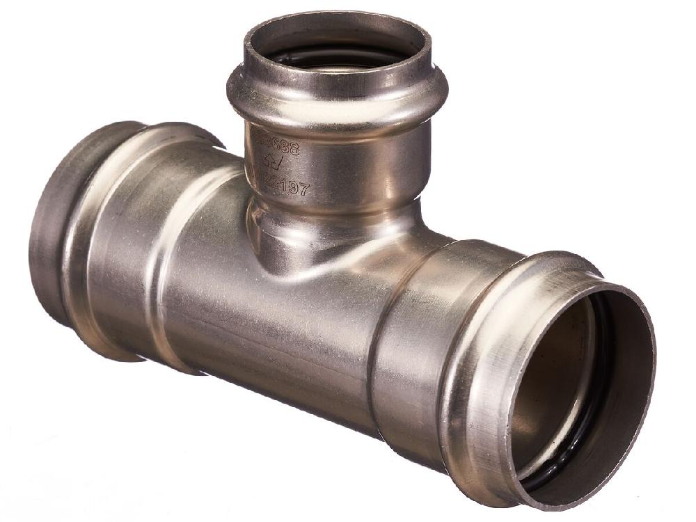 reece B-Press Stainless Steel Reducing Tee 54mm x (42mm) x 54mm