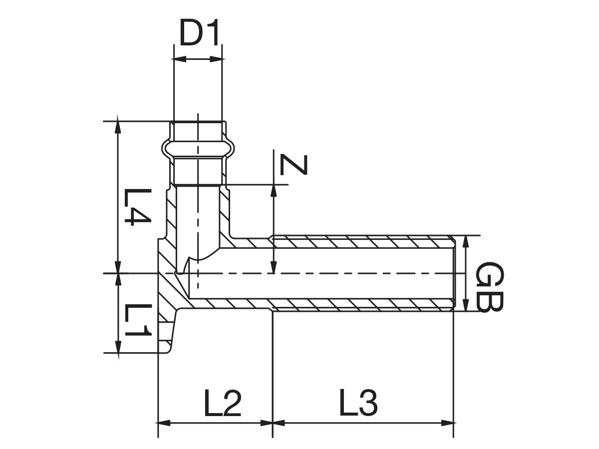Reece B-Press Water Wall Plate Elbow 15mm X 15mm BSPM