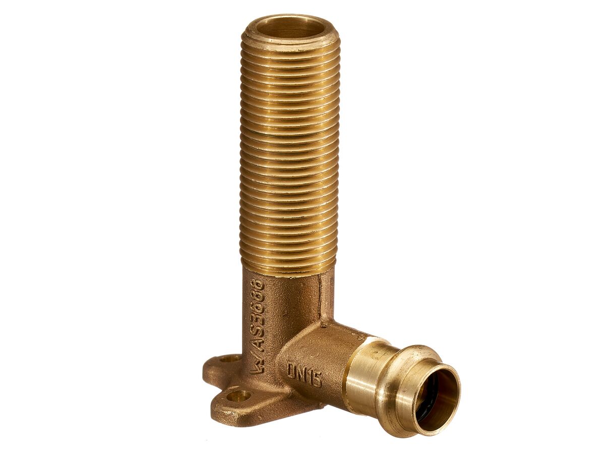 reece B-Press Water Wall Plate Elbow 15mm x 15mm BSPM