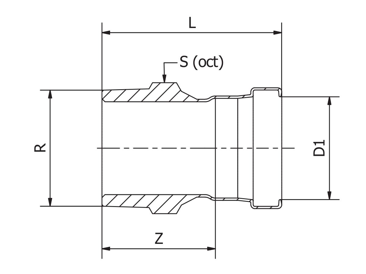 Reece B-Press XL Water Male Coupling 65mm X 65mm BSPM