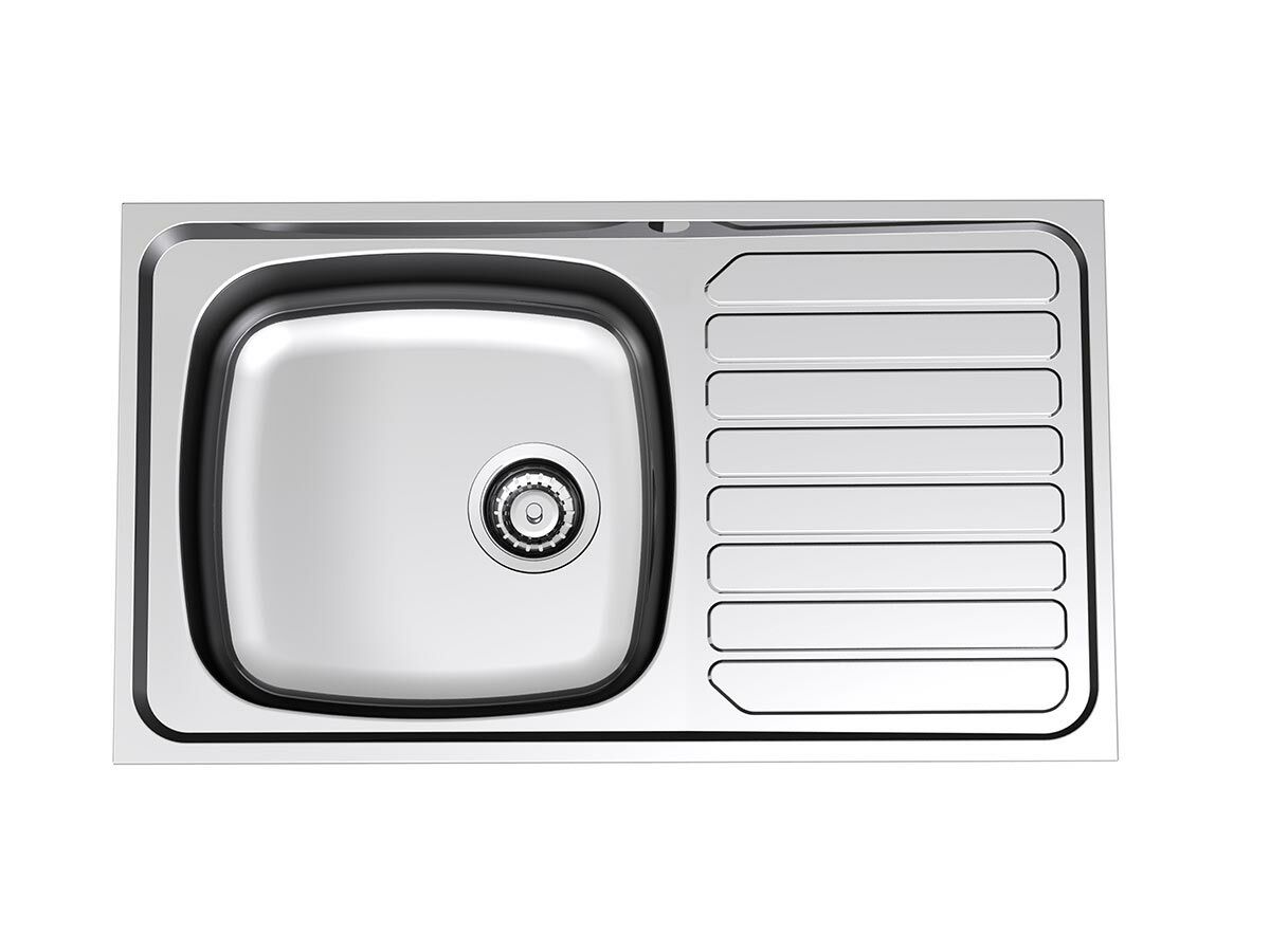 reece Base MK2 Single Reversible Bowl Sink 820mm No Taphole Stainless Steel
