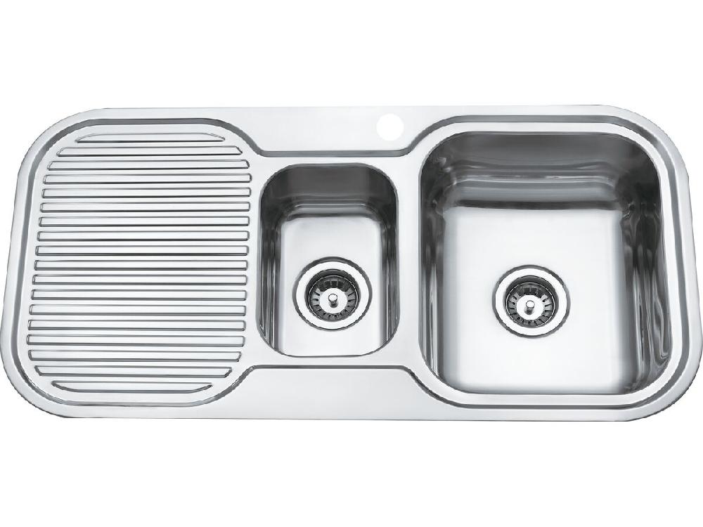 reece Base MK3 1 1/3 Bowl Sink 1 Taphole Right Hand Bowl 1010mm Stainless Steel