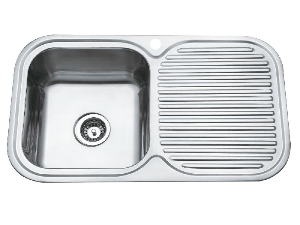 reece Base MK3 Single Bowl Sink 1 Taphole Left Hand Bowl 850mm Stainless Steel