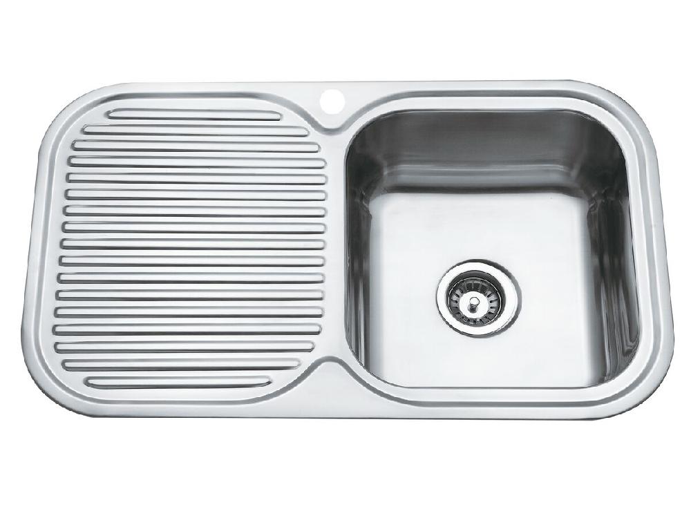 reece Base MK3 Single Bowl Sink 1 Taphole Right Hand Bowl 850mm Stainless Steel