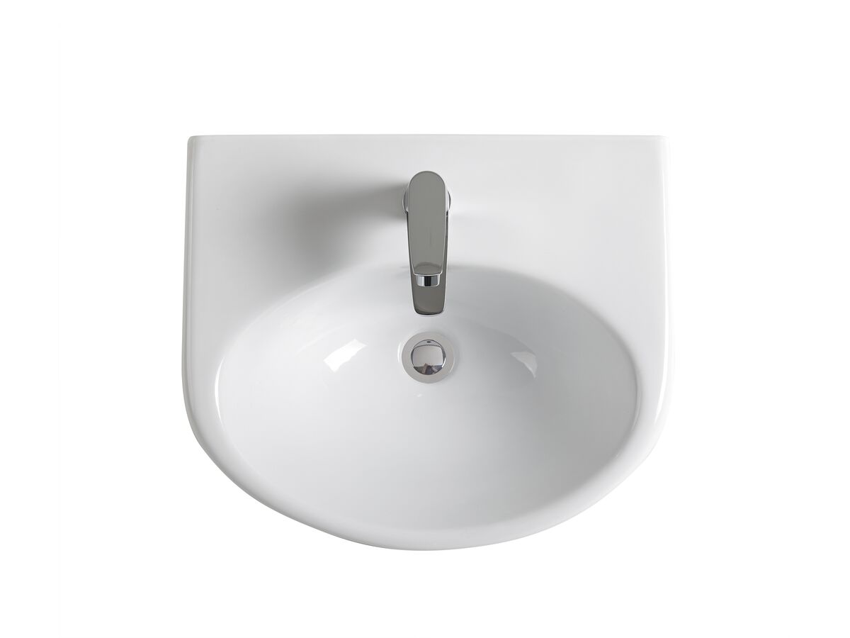 Reece Base Semi Recessed Basin 1 Taphole 500mm White