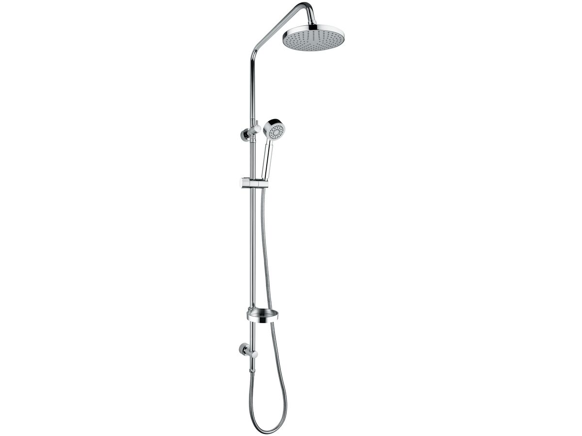 reece Base Twin Rail Shower with 180mm ABS Overhead with Top Rail Water Inlet Chrome (3 Star) reece Base Twin Rail Shower with 180mm ABS Overhead with Top Rail Water Inlet Chrome (3 Star)
