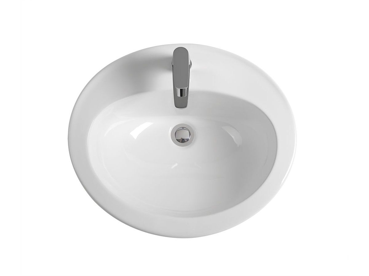 Reece Base Vanity Basin With Overflow 1 Taphole 560 X 480mm White