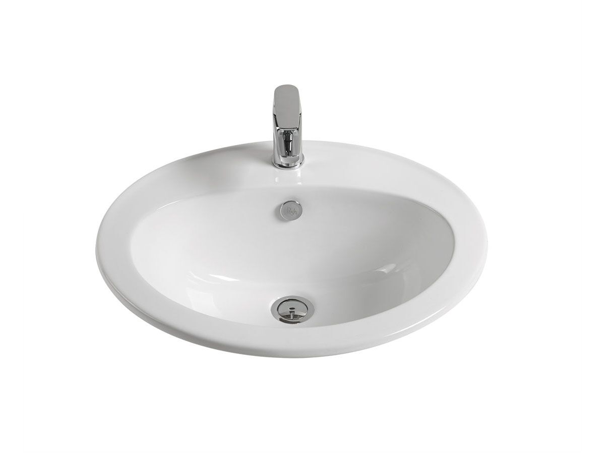 Reece Base Vanity Basin With Overflow 1 Taphole 560 X 480mm White