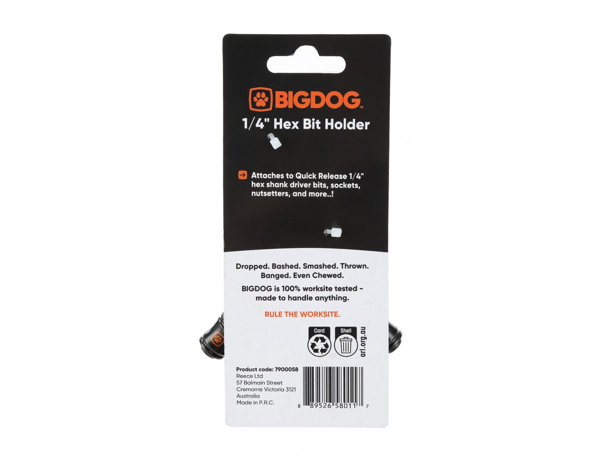 Reece BIGDOG 6pcs 1/4" Quick Release Hexagonal Drill Bit Holder