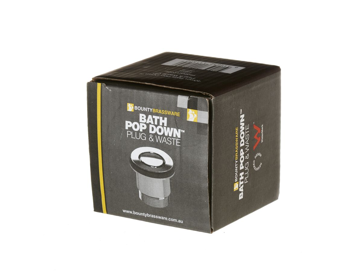 Reece Bounty Brassware Bath Pop Down Plug & Waste 40mm Chrome