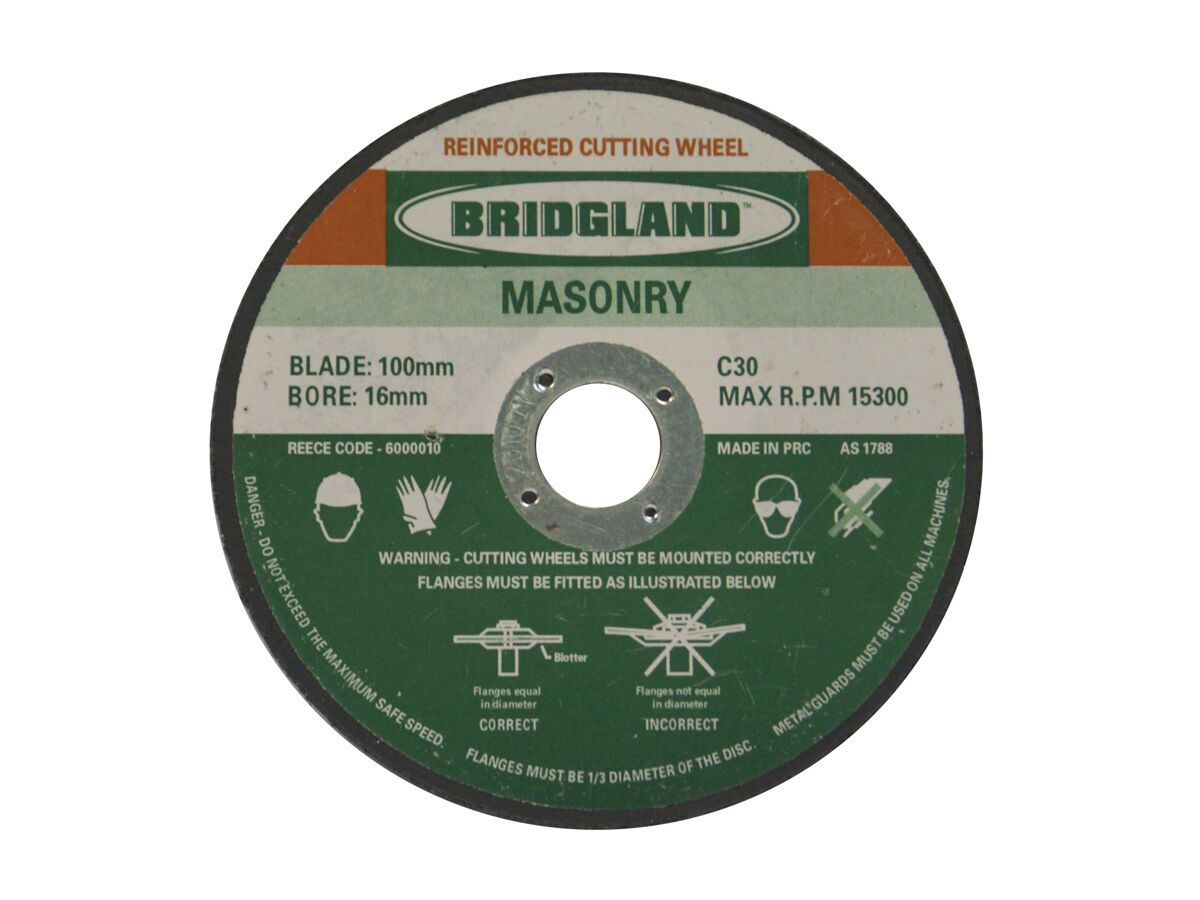 reece Bridgland Masonry Cutting Disc 125mm x 22.2mm