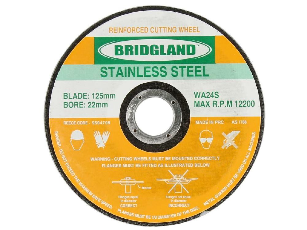 reece Bridgland Stainless Steel Cutting Disc 115mm x 1mm x 22mm