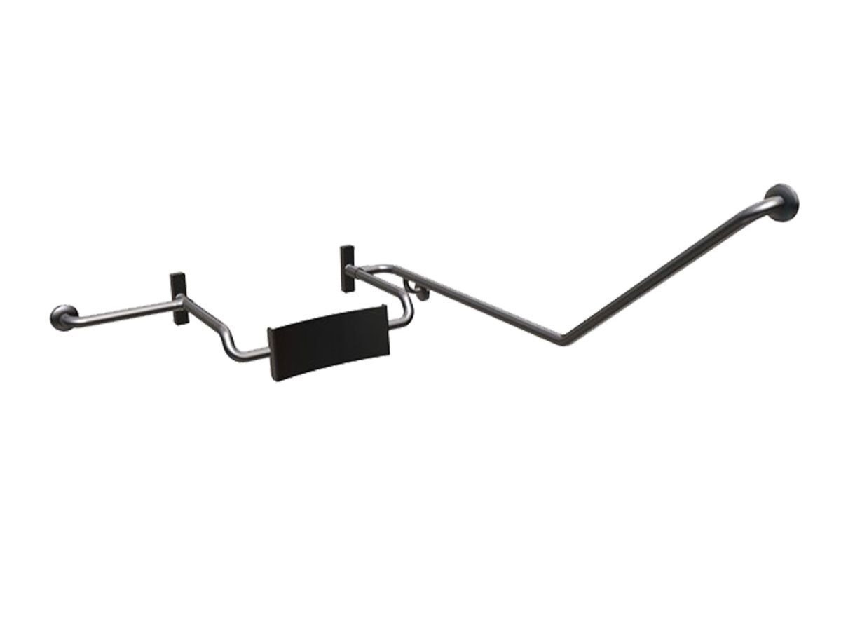 reece Britex Adjustable Backrest with Comb Left Hand Rail 40 Degree Stainless Steel