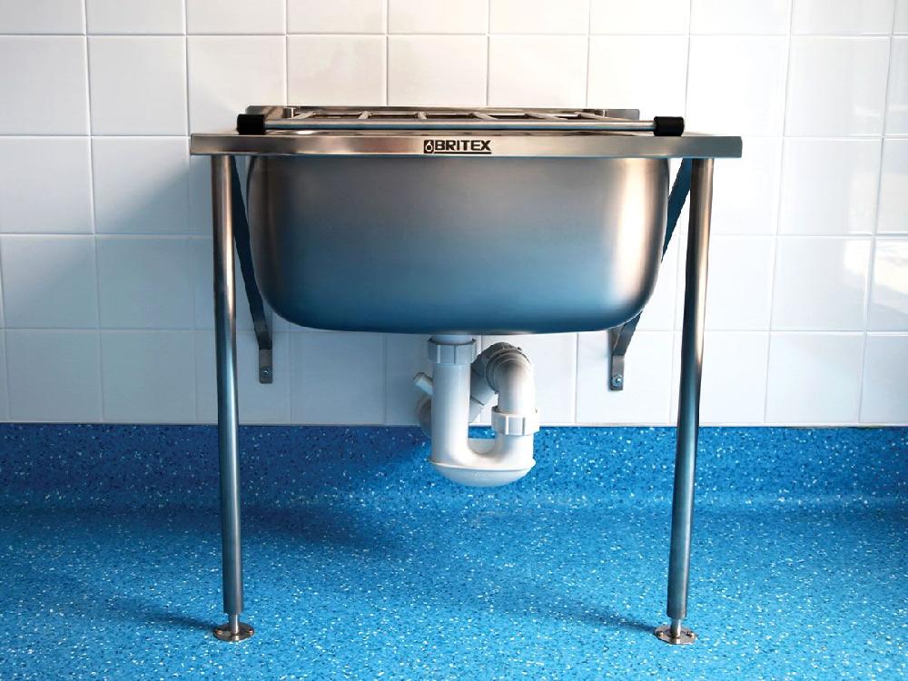 Reece Britex Cleaners Sink With Grate & Stainless Steel Legs