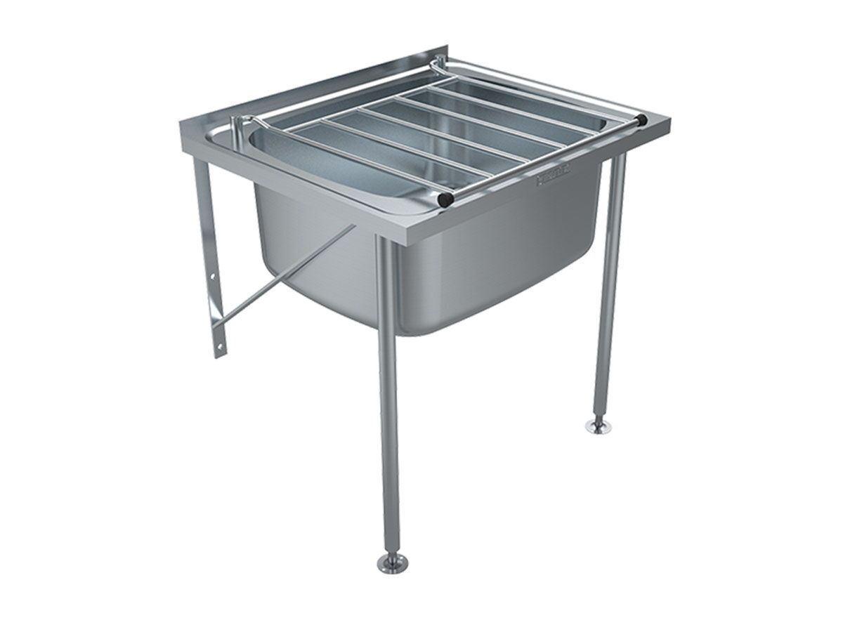 reece Britex Cleaners Sink with Grate & Stainless Steel Legs