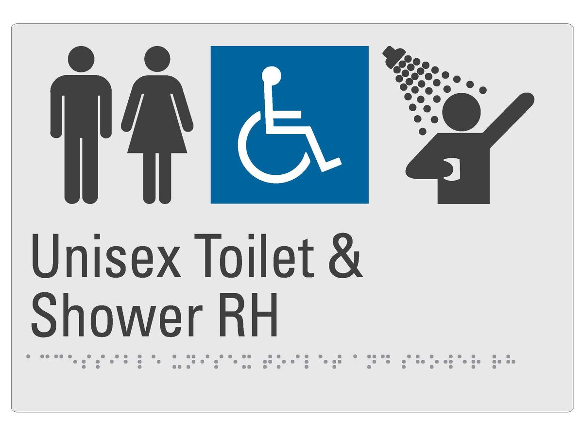 reece Budget Unisex Access WC Shower Sign Right Handed