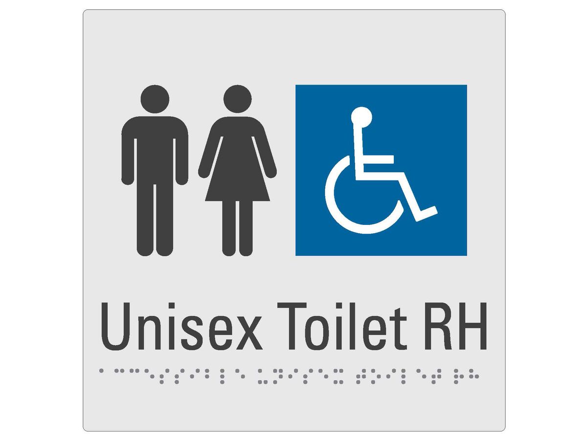 reece Budget Unisex Accessible Tactile Sign Right Handed