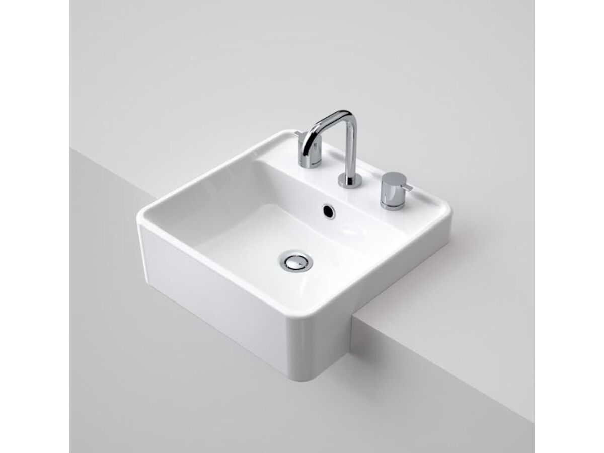 Reece Caroma Carboni II Above Counter Basin With Overflow 3 Tapholes White
