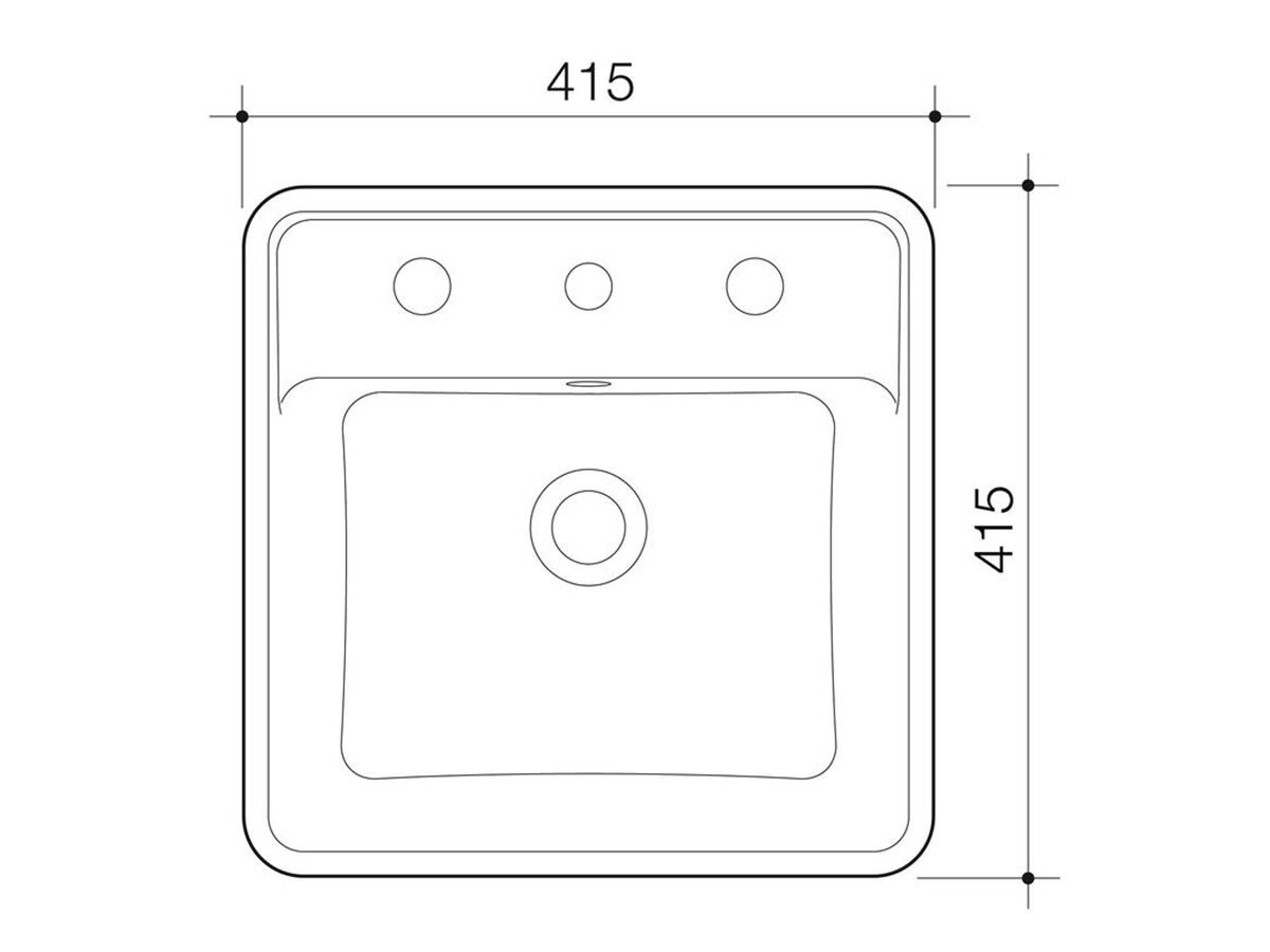 Reece Caroma Carboni II Above Counter Basin With Overflow 3 Tapholes White