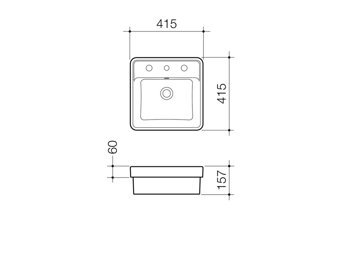reece Caroma Carboni II Inset Basin with Overflow 1 Taphole White reece Caroma Carboni II Inset Basin with Overflow 1 Taphole White