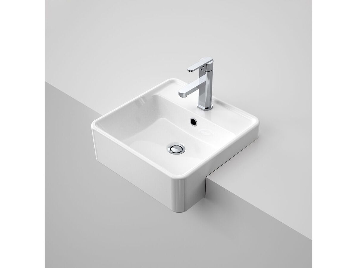 reece Caroma Carboni II Semi Recessed Basin with Overflow 1 Taphole White reece Caroma Carboni II Semi Recessed Basin with Overflow 1 Taphole White