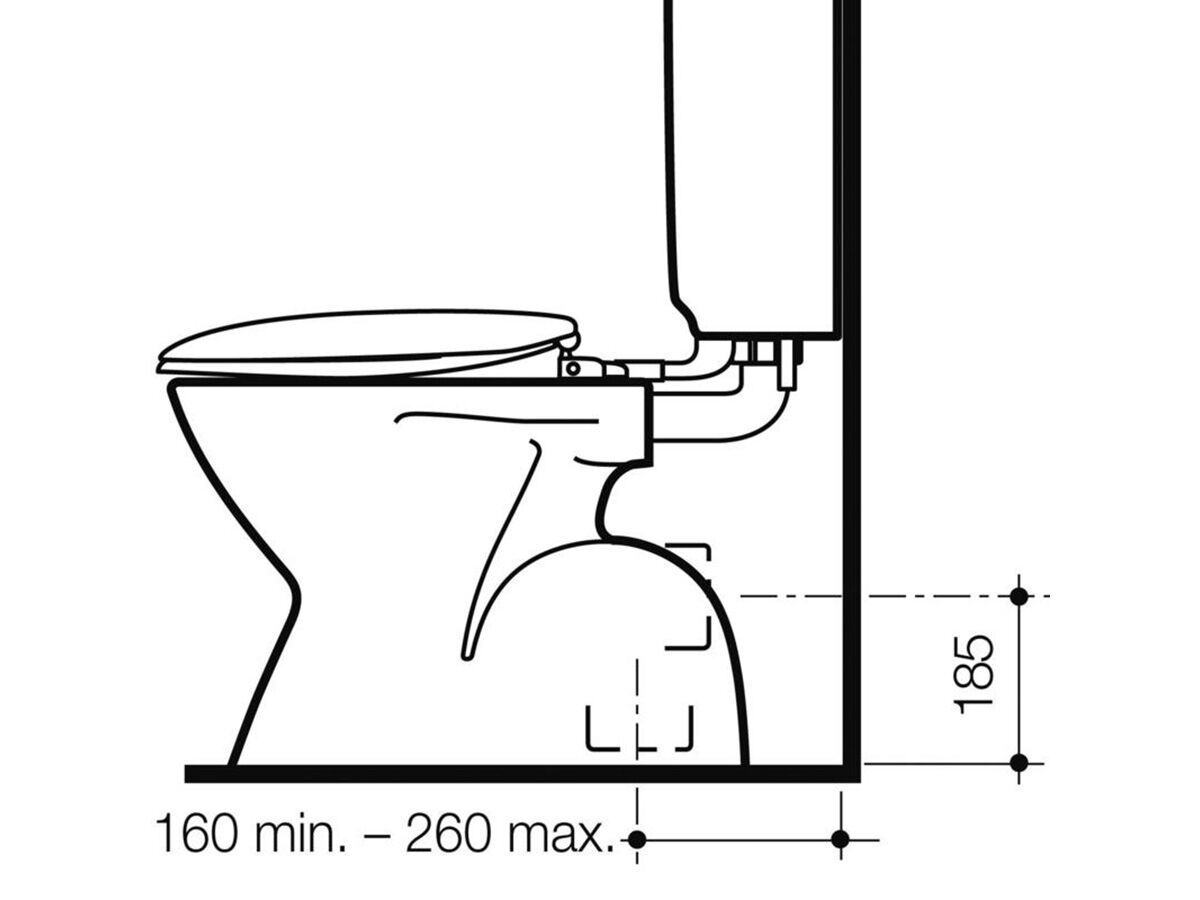 reece Caroma Concorde Concealed P Trap Pan White (4 Star)