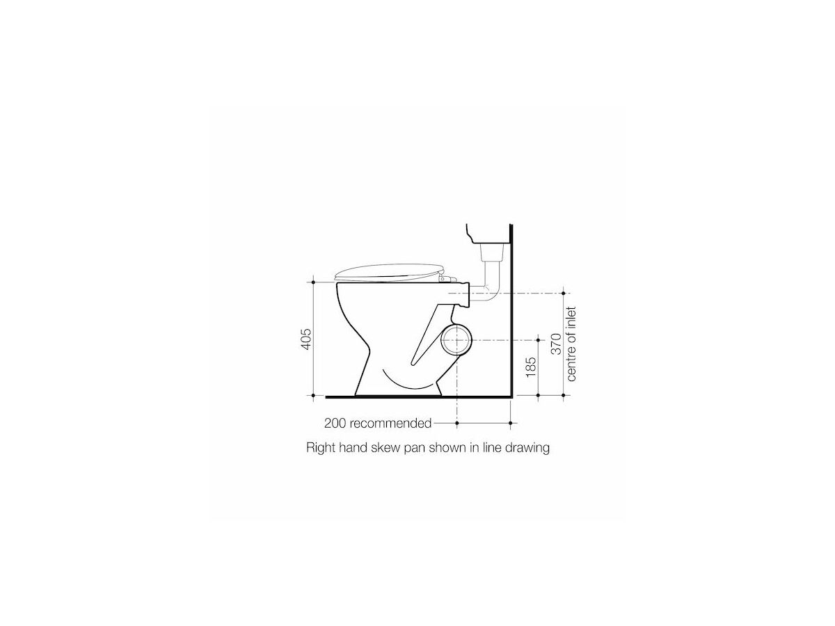 Reece Caroma Concorde Right Hand Side Del Pan (6/3Litre) White (4 Star)