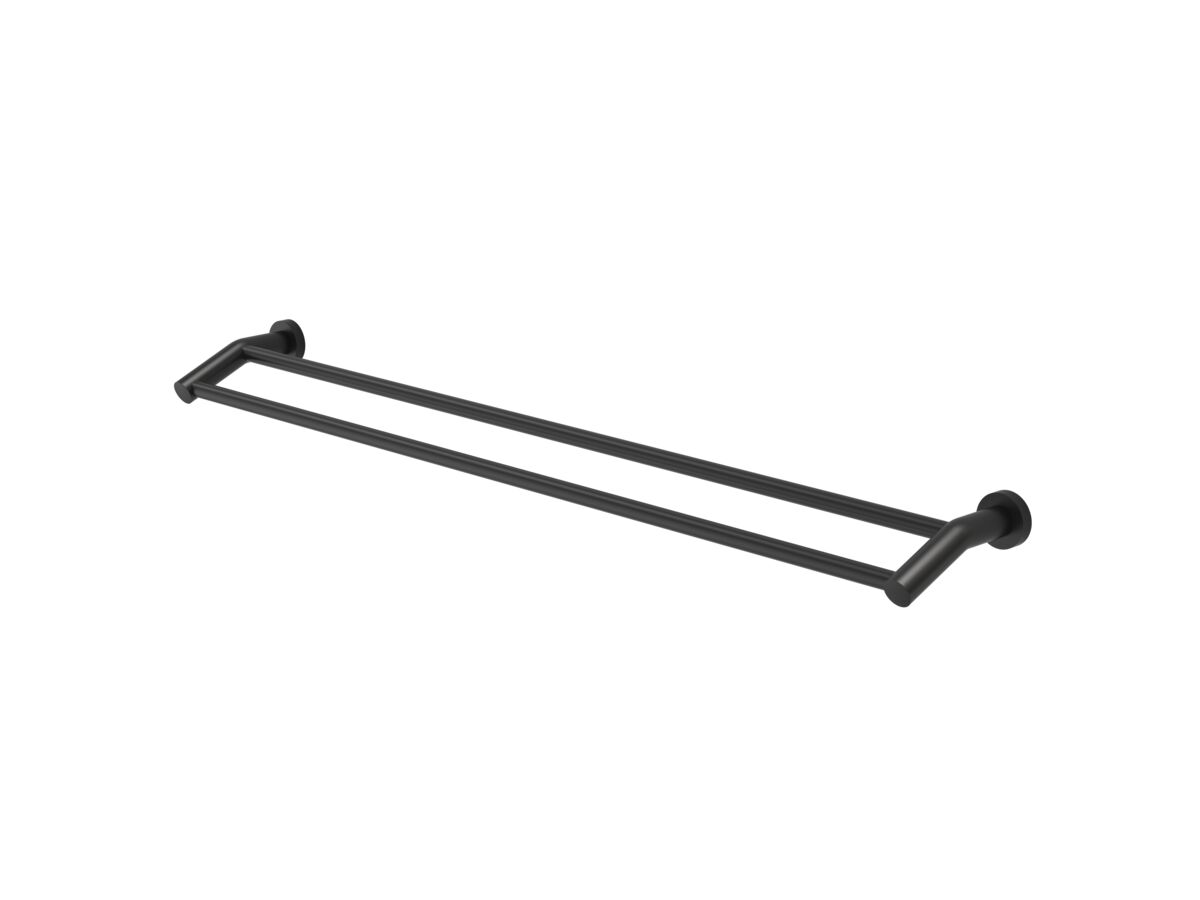 reece Caroma Cosmo Double Towel Rail (Metal) 900mm Black