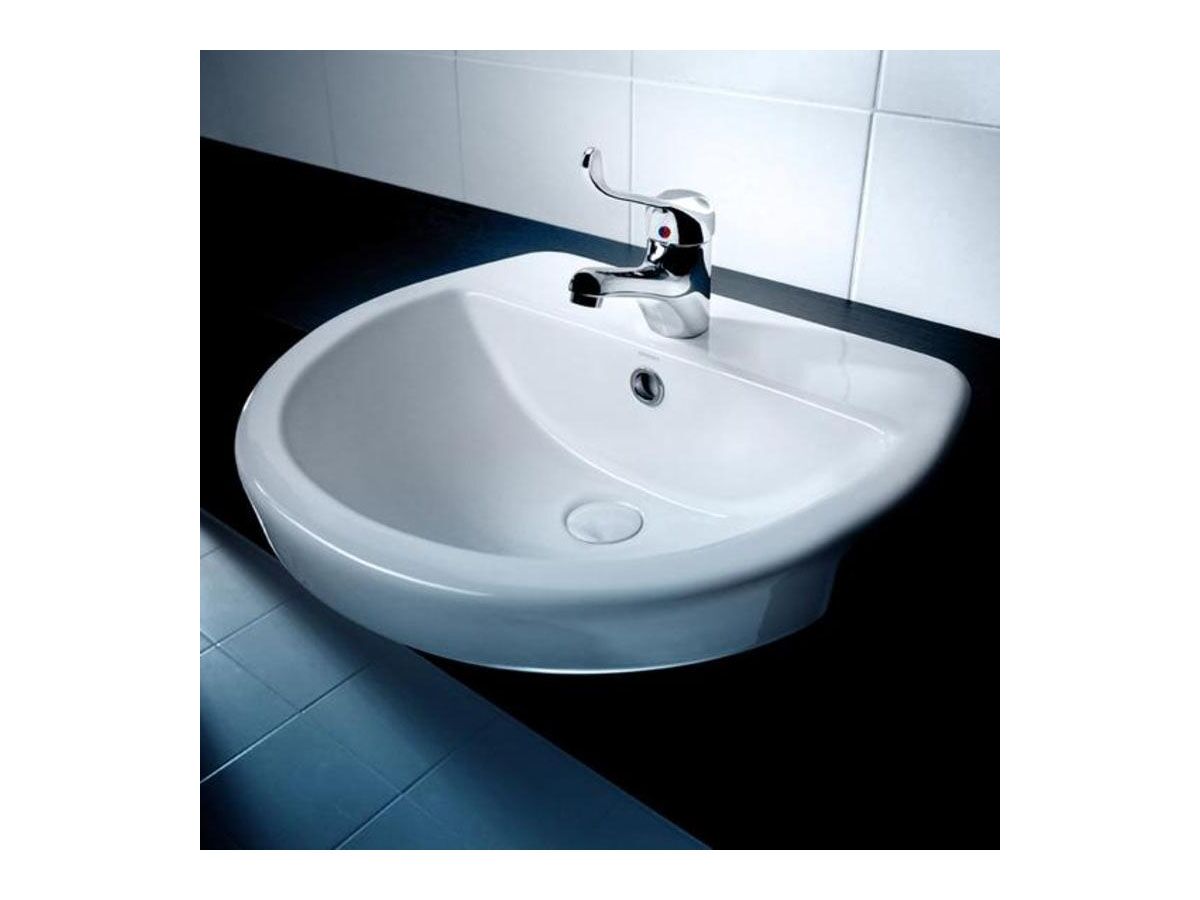 reece Caroma Cosmo Semi Recessed Vanity Basin 1 Taphole 500 x 400mm White