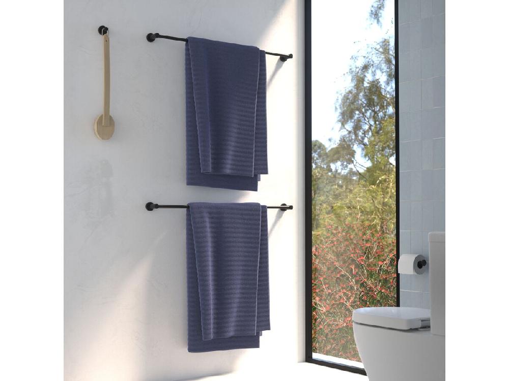 Reece Caroma Cosmo Single Towel Rail (Metal) 900 Black
