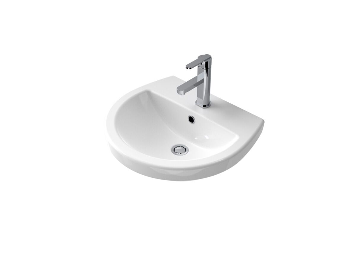 reece Caroma Cosmo Wall Basin 1 Taphole 500 x 440mm White