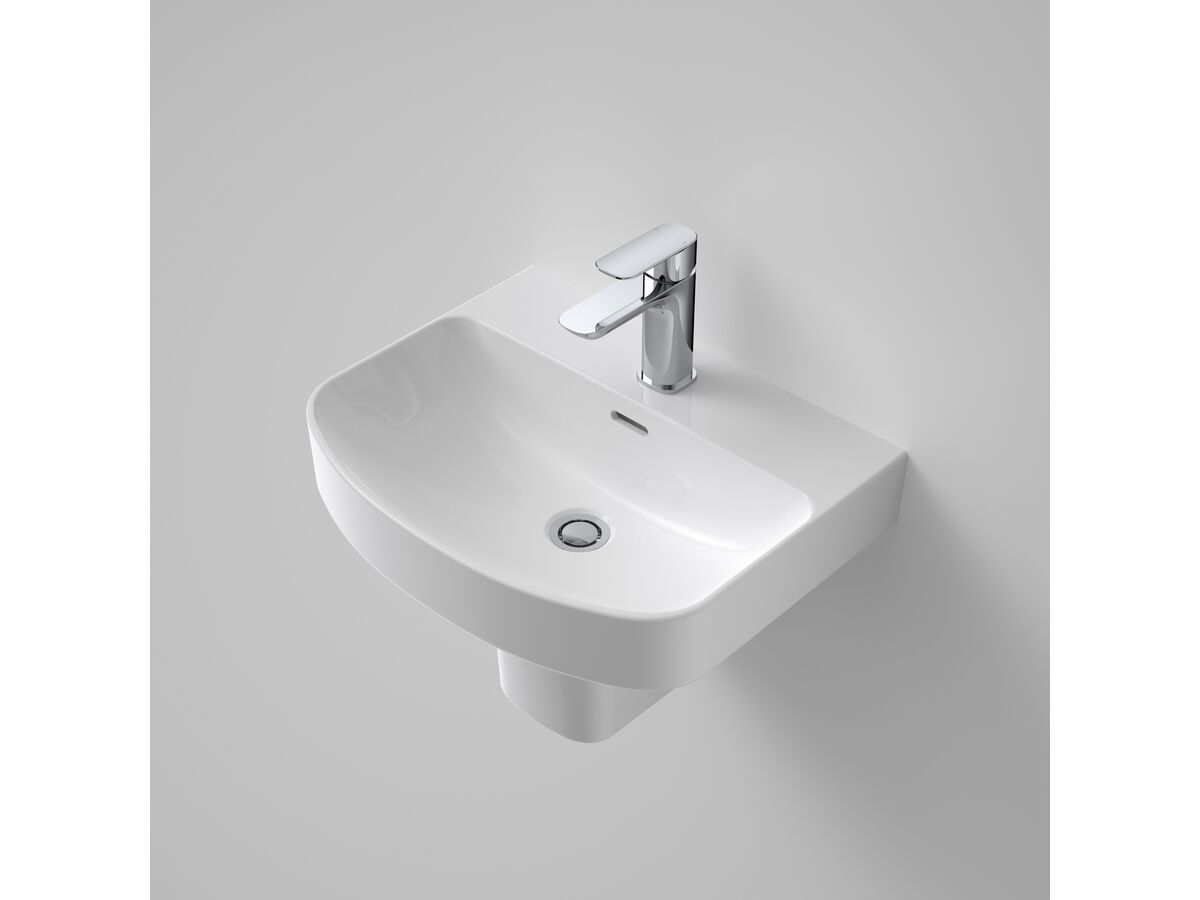 Reece Caroma Forma 500mm Wall Basin 1 Taphole With Overflow