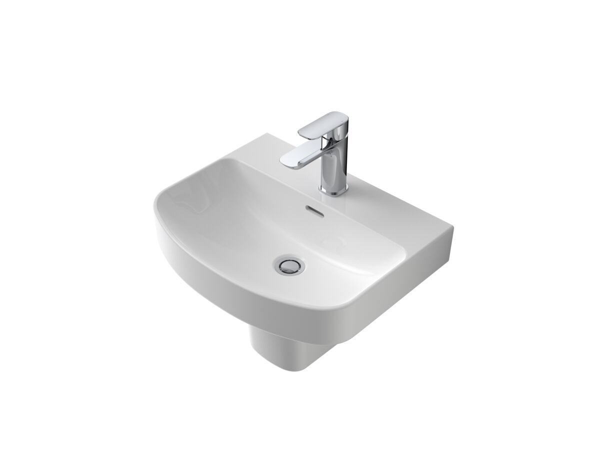 reece Caroma Forma 500mm Wall Basin 1 Taphole with Overflow reece Caroma Forma 500mm Wall Basin 1 Taphole with Overflow