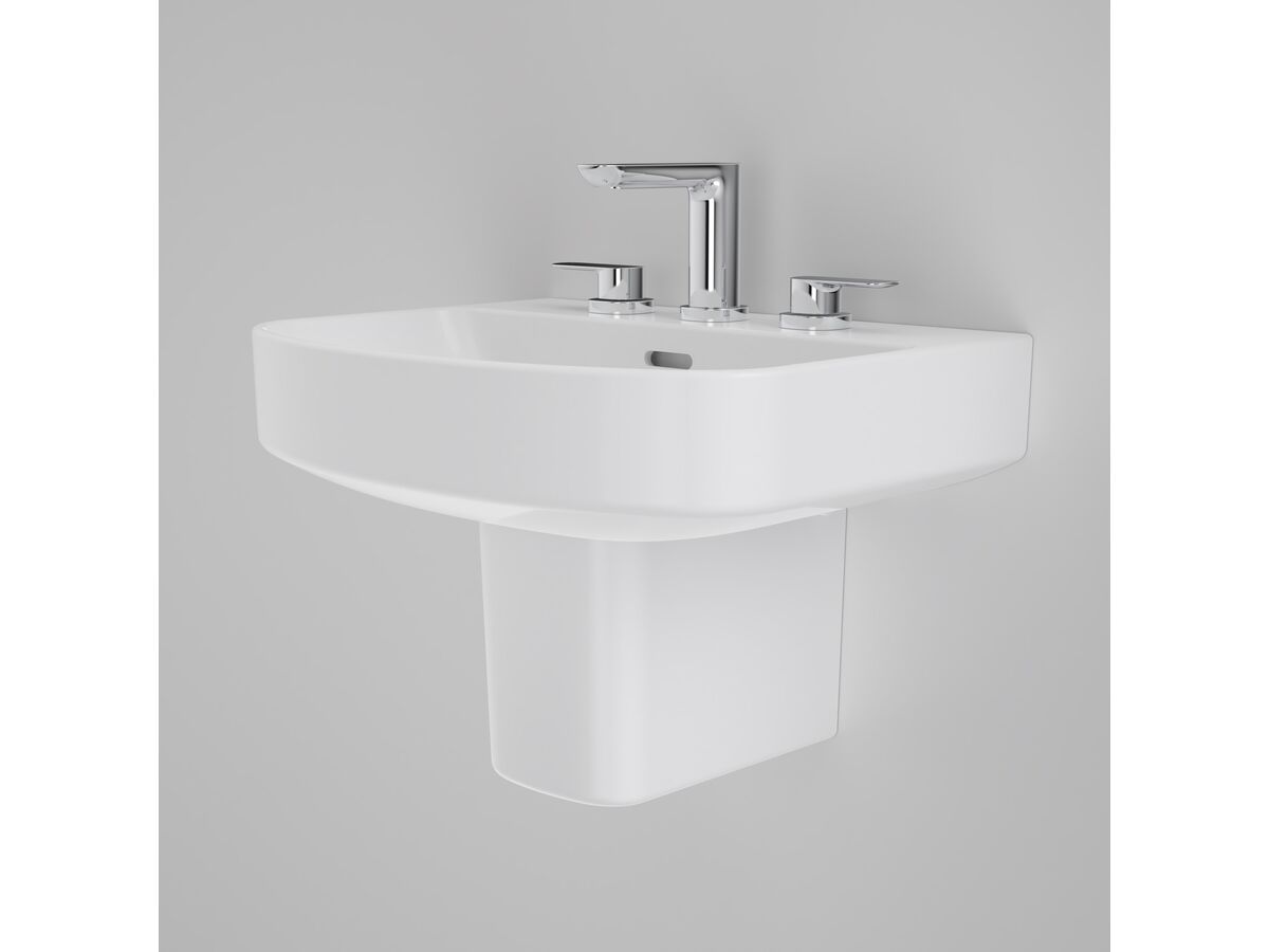 Reece Caroma Forma 500mm Wall Basin 3 Taphole With Overflow