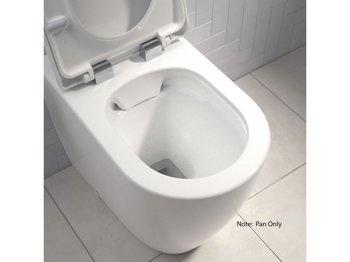 Reece Caroma Forma Cleanflush Rimless Close Coupled Back To Wall Bottom Inlet Pan Only White (4 Star)