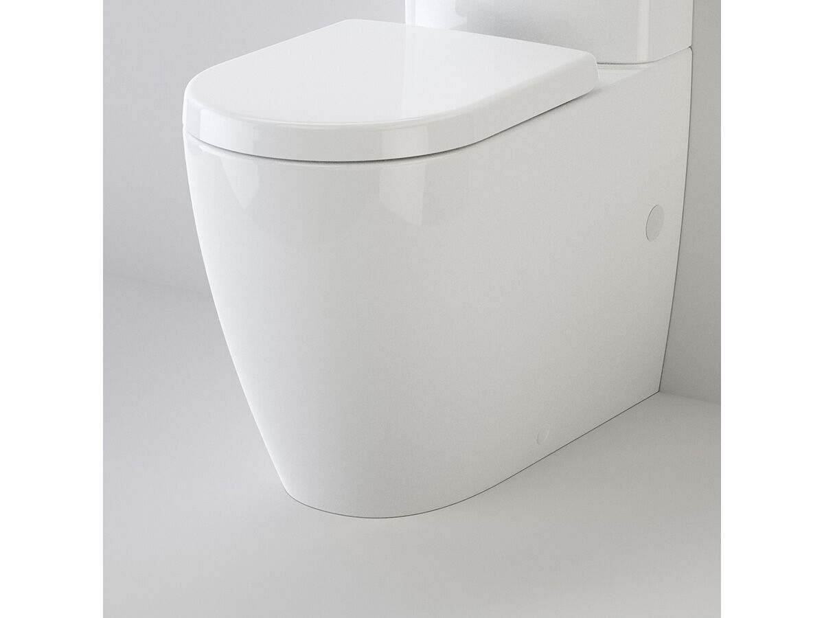 reece Caroma Forma Cleanflush Rimless Close Coupled Back to Wall Bottom Inlet Pan Only White (4 Star)