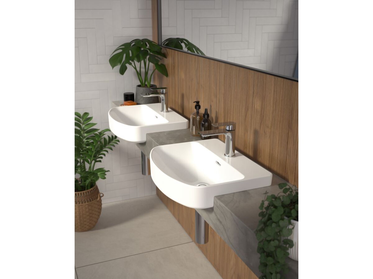 Reece Caroma Forma Semi Recessed Basin 1 Taphole With Overflow